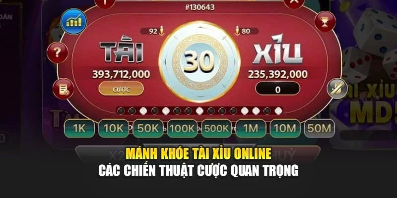 Mánh khóe tài xỉu online - Các chiến thuật cược quan trọng